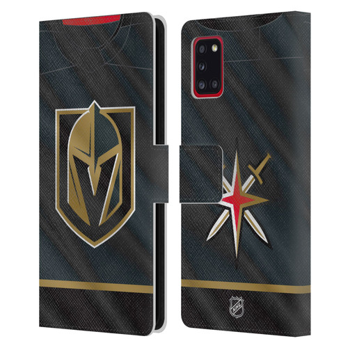 NHL Vegas Golden Knights Jersey Leather Book Wallet Case Cover For Samsung Galaxy A31 (2020)