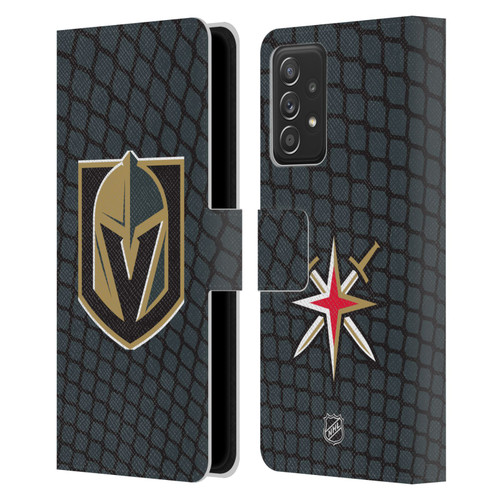 NHL Vegas Golden Knights Net Pattern Leather Book Wallet Case Cover For Samsung Galaxy A53 5G (2022)