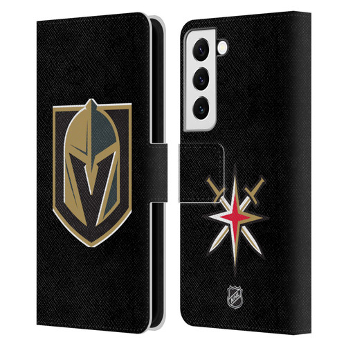 NHL Vegas Golden Knights Plain Leather Book Wallet Case Cover For Samsung Galaxy S22 5G