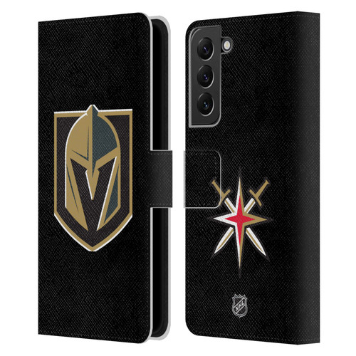 NHL Vegas Golden Knights Plain Leather Book Wallet Case Cover For Samsung Galaxy S22+ 5G