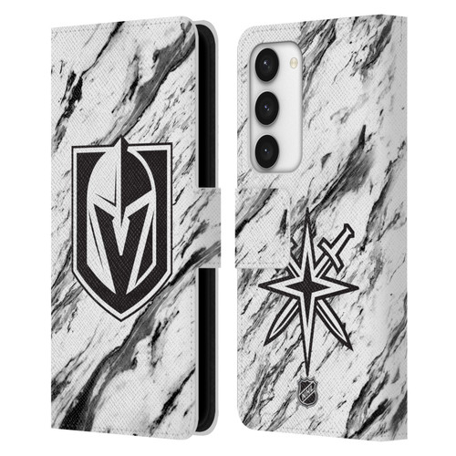 NHL Vegas Golden Knights Marble Leather Book Wallet Case Cover For Samsung Galaxy S23 5G
