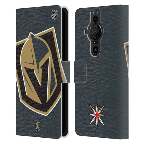 NHL Vegas Golden Knights Oversized Leather Book Wallet Case Cover For Sony Xperia Pro-I