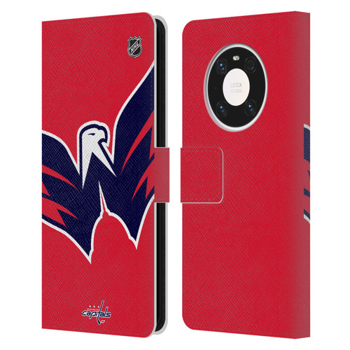 NHL Washington Capitals Oversized Leather Book Wallet Case Cover For Huawei Mate 40 Pro 5G