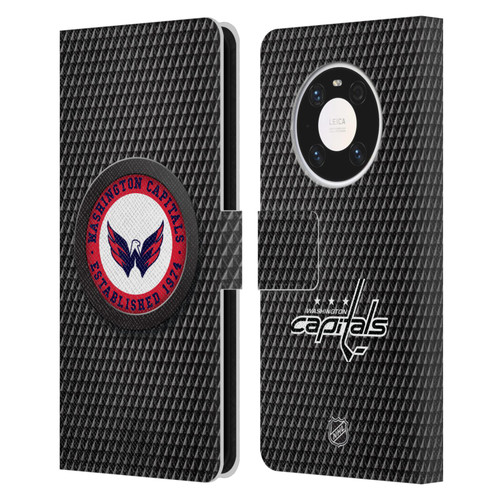 NHL Washington Capitals Puck Texture Leather Book Wallet Case Cover For Huawei Mate 40 Pro 5G