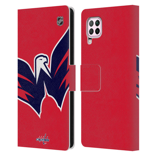 NHL Washington Capitals Oversized Leather Book Wallet Case Cover For Huawei Nova 6 SE / P40 Lite