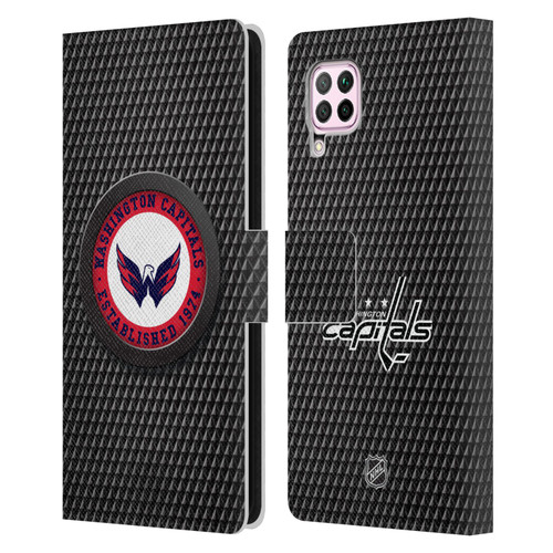 NHL Washington Capitals Puck Texture Leather Book Wallet Case Cover For Huawei Nova 6 SE / P40 Lite
