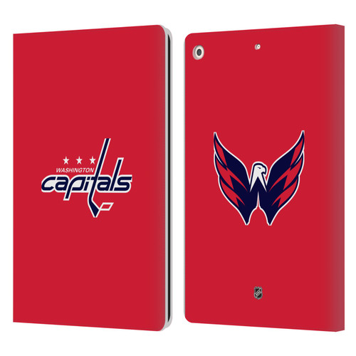 NHL Washington Capitals Plain Leather Book Wallet Case Cover For Apple iPad 10.2 2019/2020/2021