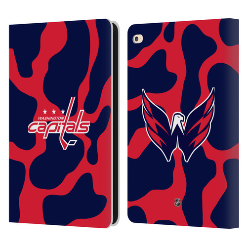 NHL Washington Capitals Cow Pattern Leather Book Wallet Case Cover For Apple iPad Air 2 (2014)