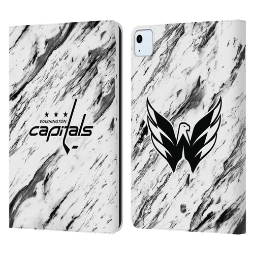 NHL Washington Capitals Marble Leather Book Wallet Case Cover For Apple iPad Air 11 2020/2022/2024