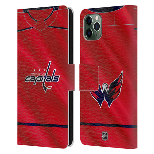 NHL Washington Capitals Jersey Leather Book Wallet Case Cover For Apple iPhone 11 Pro Max