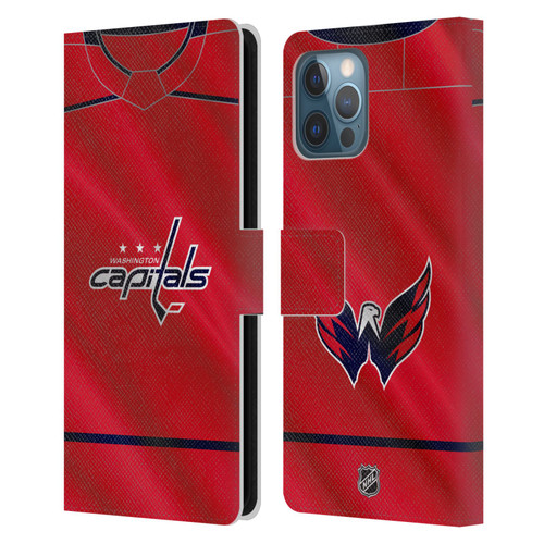 NHL Washington Capitals Jersey Leather Book Wallet Case Cover For Apple iPhone 12 Pro Max