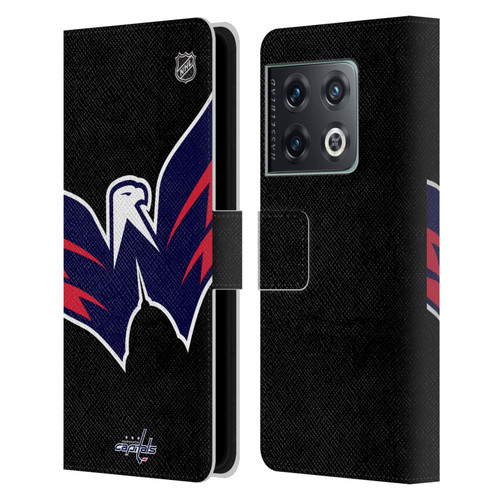 NHL Washington Capitals Oversized Leather Book Wallet Case Cover For OnePlus 10 Pro