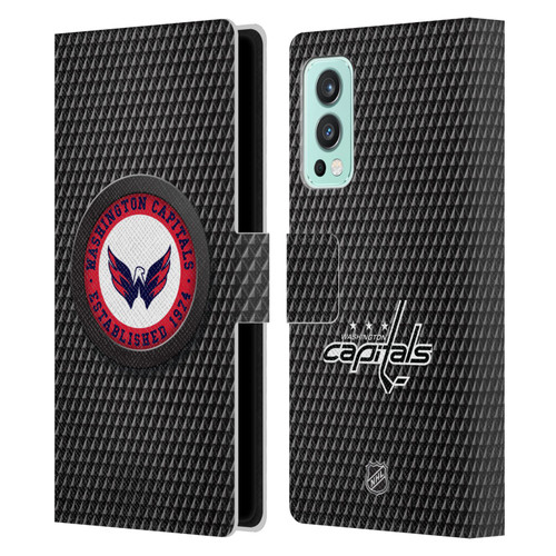 NHL Washington Capitals Puck Texture Leather Book Wallet Case Cover For OnePlus Nord 2 5G