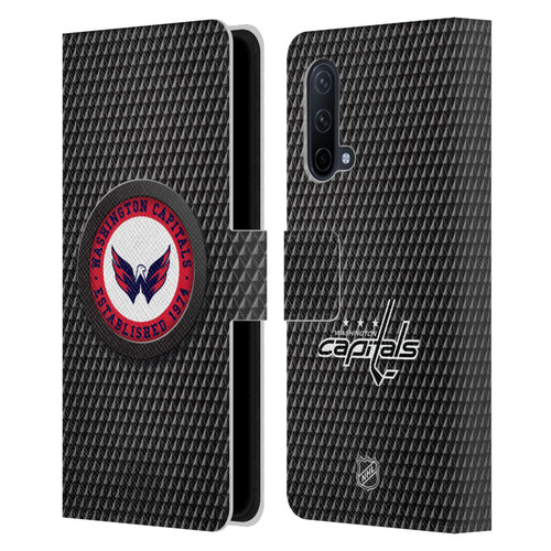 NHL Washington Capitals Puck Texture Leather Book Wallet Case Cover For OnePlus Nord CE 5G