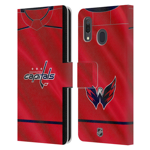 NHL Washington Capitals Jersey Leather Book Wallet Case Cover For Samsung Galaxy A33 5G (2022)