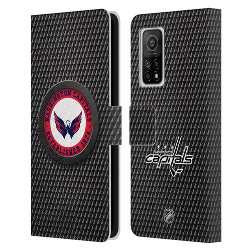 NHL Washington Capitals Puck Texture Leather Book Wallet Case Cover For Xiaomi Mi 10T 5G