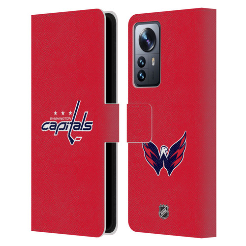 NHL Washington Capitals Plain Leather Book Wallet Case Cover For Xiaomi 12 Pro