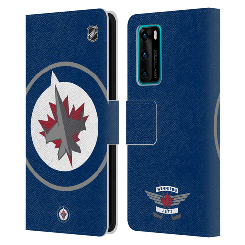 NHL Winnipeg Jets Oversized Leather Book Wallet Case Cover For Huawei P40 5G