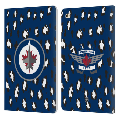 NHL Winnipeg Jets Leopard Patten Leather Book Wallet Case Cover For Apple iPad mini 4