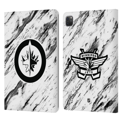NHL Winnipeg Jets Marble Leather Book Wallet Case Cover For Apple iPad Pro 11 2020 / 2021 / 2022