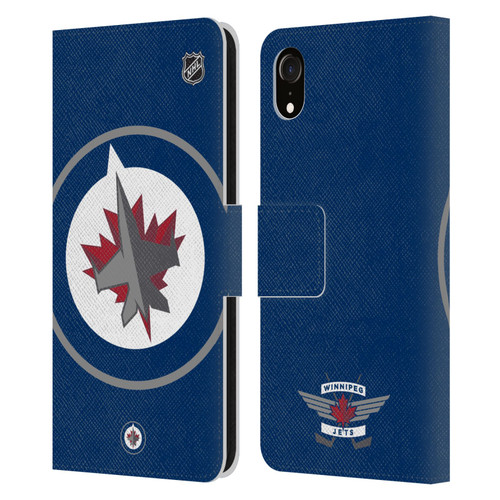 NHL Winnipeg Jets Oversized Leather Book Wallet Case Cover For Apple iPhone XR