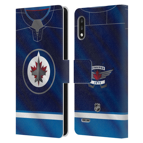 NHL Winnipeg Jets Jersey Leather Book Wallet Case Cover For LG K22