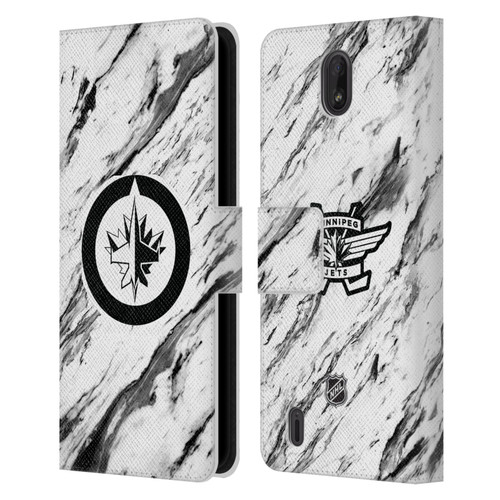 NHL Winnipeg Jets Marble Leather Book Wallet Case Cover For Nokia C01 Plus/C1 2nd Edition