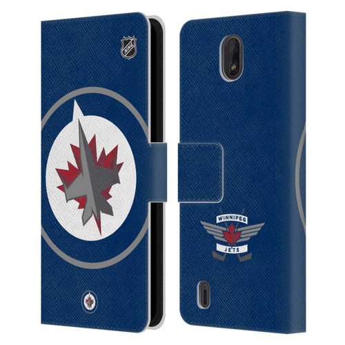 NHL Winnipeg Jets Oversized Leather Book Wallet Case Cover For Nokia C01 Plus/C1 2nd Edition
