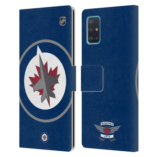 NHL Winnipeg Jets Oversized Leather Book Wallet Case Cover For Samsung Galaxy A51 (2019)