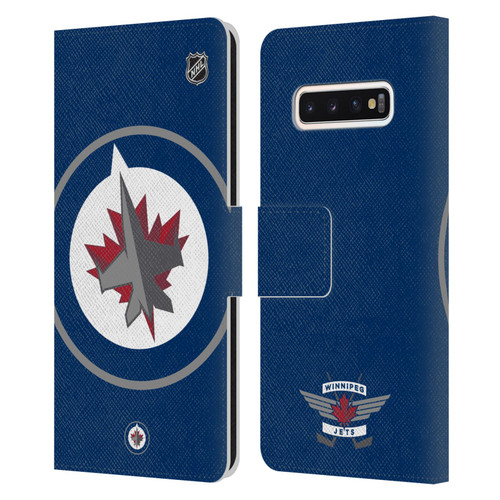NHL Winnipeg Jets Oversized Leather Book Wallet Case Cover For Samsung Galaxy S10