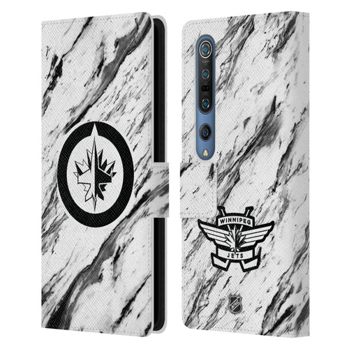 NHL Winnipeg Jets Marble Leather Book Wallet Case Cover For Xiaomi Mi 10 5G / Mi 10 Pro 5G