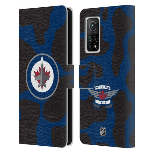 NHL Winnipeg Jets Cow Pattern Leather Book Wallet Case Cover For Xiaomi Mi 10T 5G