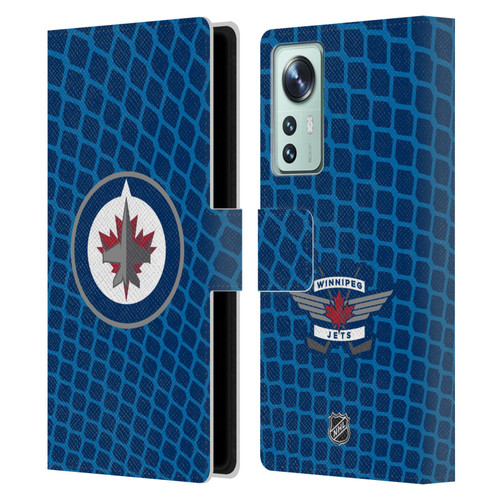 NHL Winnipeg Jets Net Pattern Leather Book Wallet Case Cover For Xiaomi 12