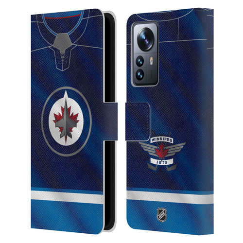 NHL Winnipeg Jets Jersey Leather Book Wallet Case Cover For Xiaomi 12 Pro