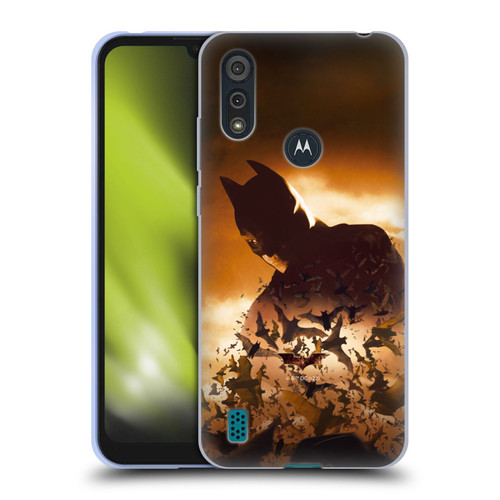Batman Begins Graphics Poster Soft Gel Case for Motorola Moto E6s (2020)