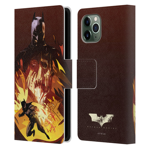 Batman Begins Graphics Scarecrow Leather Book Wallet Case Cover For Apple iPhone 11 Pro