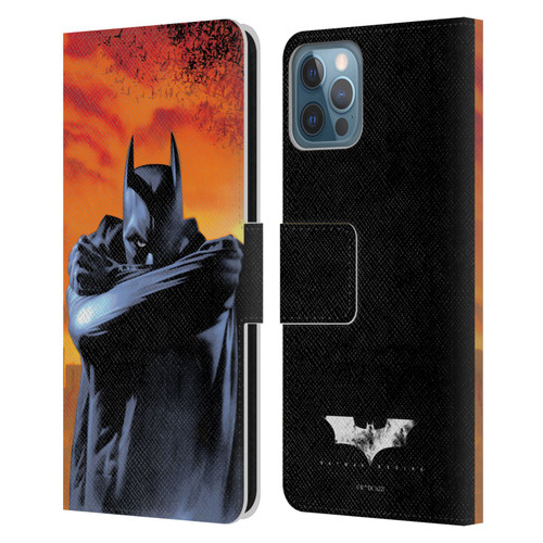 Batman Begins Graphics Character Leather Book Wallet Case Cover For Apple iPhone 12 / iPhone 12 Pro