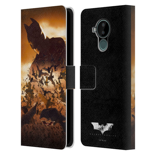 Batman Begins Graphics Poster Leather Book Wallet Case Cover For Nokia C30