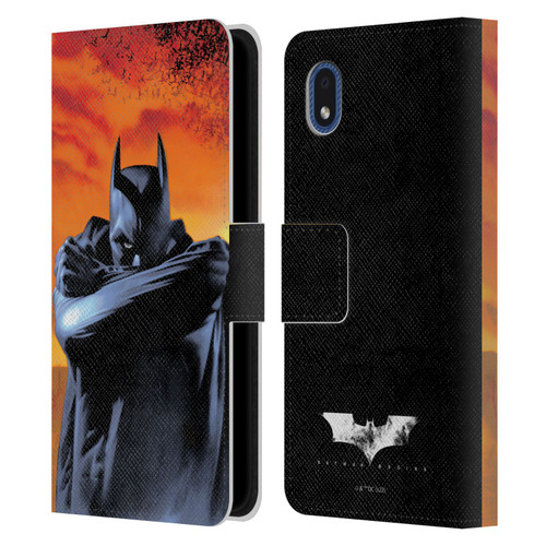 Batman Begins Graphics Character Leather Book Wallet Case Cover For Samsung Galaxy A01 Core (2020)