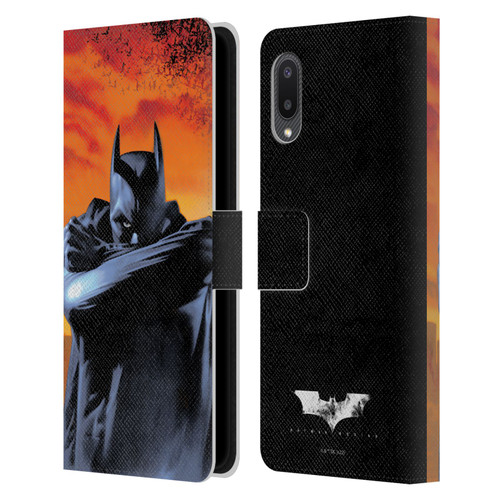 Batman Begins Graphics Character Leather Book Wallet Case Cover For Samsung Galaxy A02/M02 (2021)