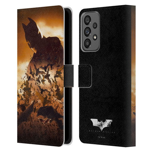 Batman Begins Graphics Poster Leather Book Wallet Case Cover For Samsung Galaxy A73 5G (2022)