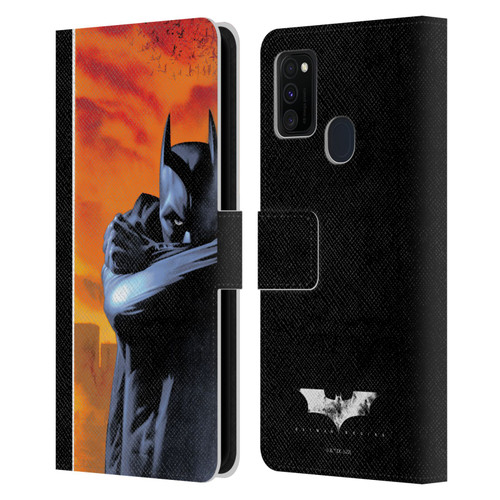 Batman Begins Graphics Character Leather Book Wallet Case Cover For Samsung Galaxy M30s (2019)/M21 (2020)