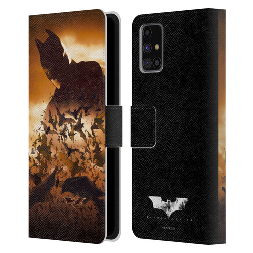 Batman Begins Graphics Poster Leather Book Wallet Case Cover For Samsung Galaxy M31s (2020)