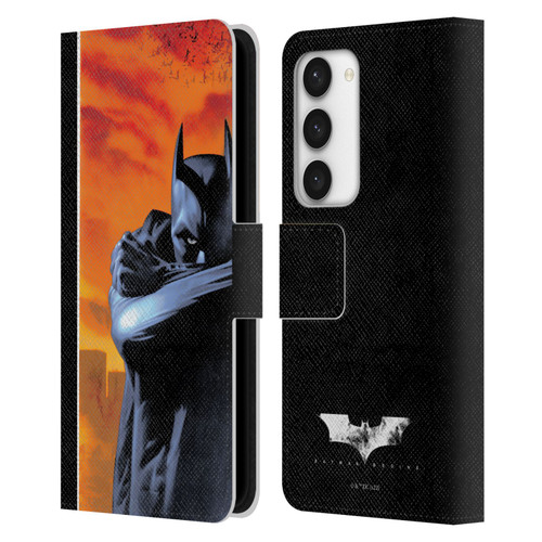 Batman Begins Graphics Character Leather Book Wallet Case Cover For Samsung Galaxy S23 5G