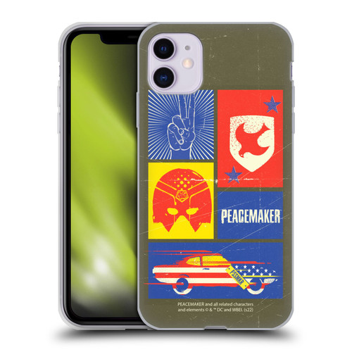 Peacemaker: Television Series Graphics Icons Soft Gel Case for Apple iPhone 11
