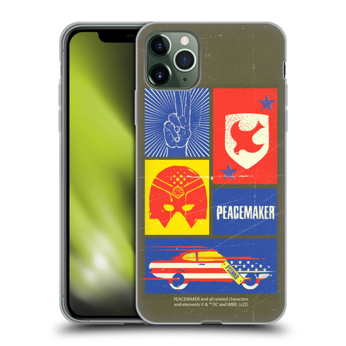 Peacemaker: Television Series Graphics Icons Soft Gel Case for Apple iPhone 11 Pro Max