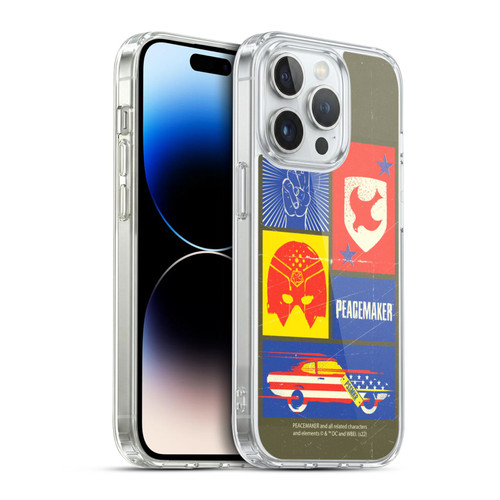 Peacemaker: Television Series Graphics Icons Soft Gel Case for Apple iPhone 14 Pro & MagSafe
