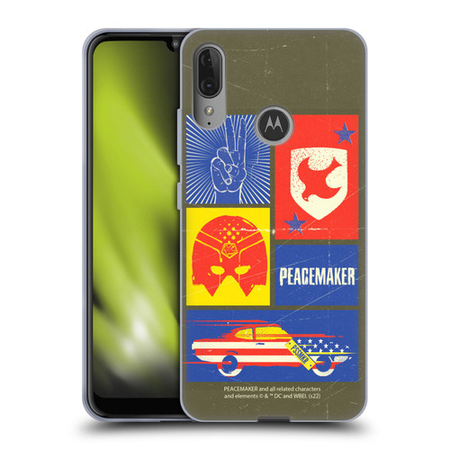 Peacemaker: Television Series Graphics Icons Soft Gel Case for Motorola Moto E6 Plus