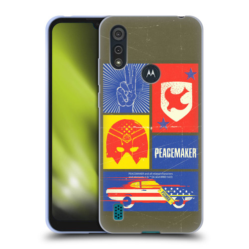 Peacemaker: Television Series Graphics Icons Soft Gel Case for Motorola Moto E6s (2020)