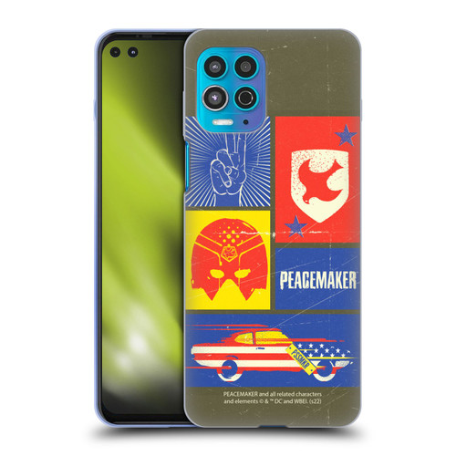 Peacemaker: Television Series Graphics Icons Soft Gel Case for Motorola Moto G100
